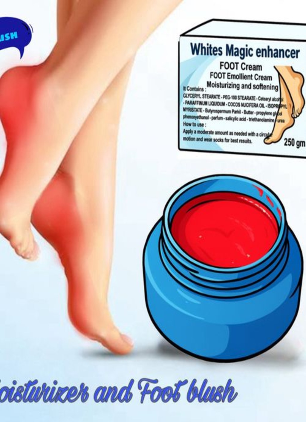 Whites Magic Foot Cream 250gm for cracked heels dry feet moisturizing repair cream